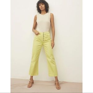 CURRENT ELLIOT — ZIG ZAG FEMME CROPPED BELL JEAN